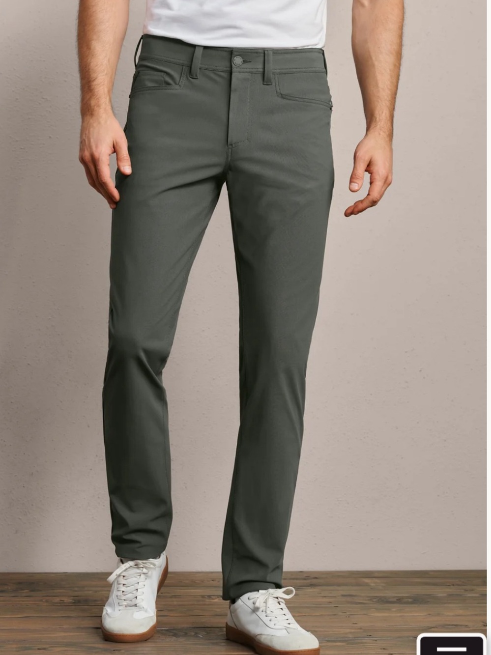 RHONE Slim Straight Jeans — Olive